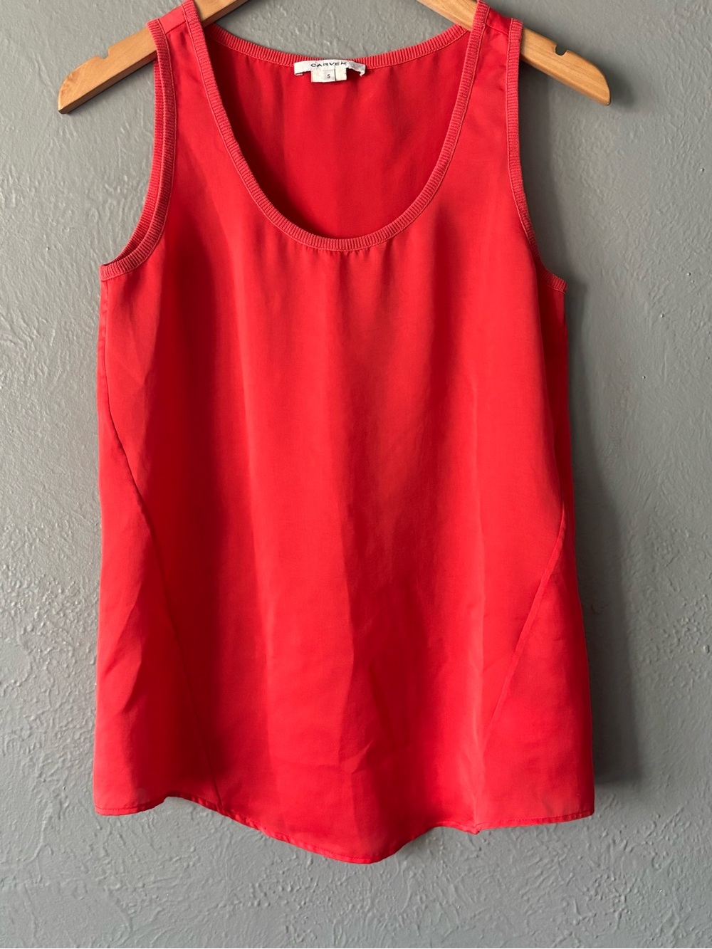 Carven Coral Sleeveless Tank Top Minimalist Lightweight Shell Size S